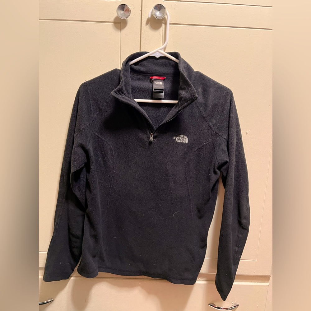 THE North Face Fleece Half Zip Pullover, black, small